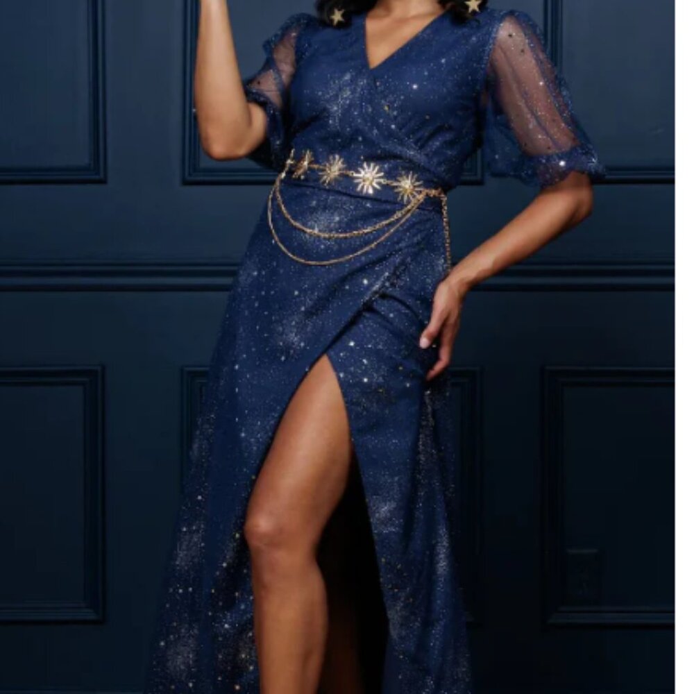 Katakomb Winona Maxi Dress in Blue Star Size LARGE